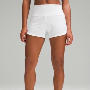Lululemon Speed Up High Rise Lined Short 4” White